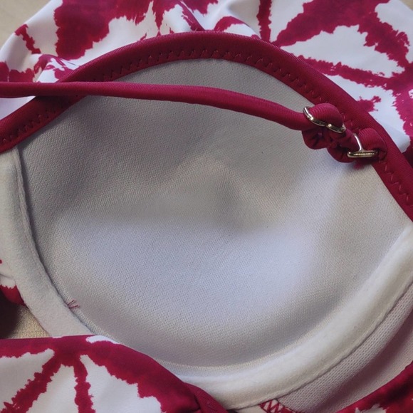 Raisins Dharma Ruffle Off the Shoulder Bandeau Bikini Swim Top Small - Picture 11 of 12